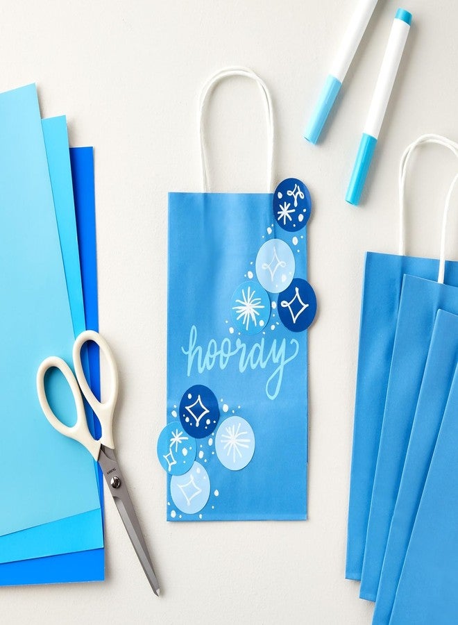 BLUE PANDA Gift Bags - 9 x 5 x 3 In, 25-Pack, Blue - Party Favor Bags with Handles for Candy & Treats - Image 3